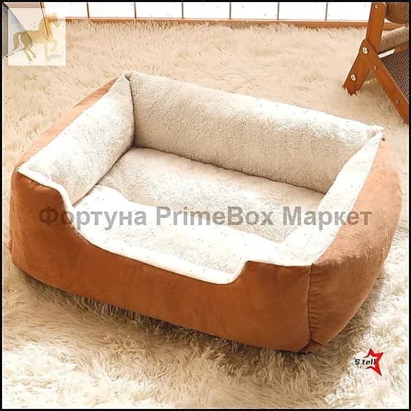 Утепленный эксклюзивный лежак с мягким матрасом, обеспечивающий премиум комфорт для сна котят и собак