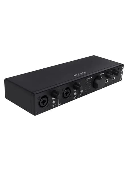 Внешняя звуковая карта Аудиоинтерфейс USB Arturia MiniFuse 4 Black, компактный 4-канальный ЧЕРНЫЙ