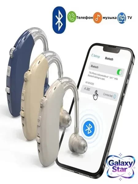 Слуховой аппарат; с Bluetooth; слуховой аппарат для пожилых людей (Бежевый)