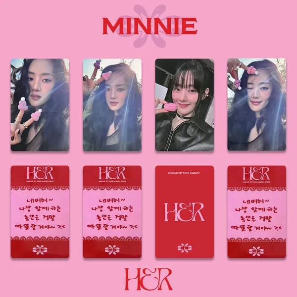 Карточки GIDLE Minnie HER альбом карты Фотокарточки 5.4*8.6cm 5 шт