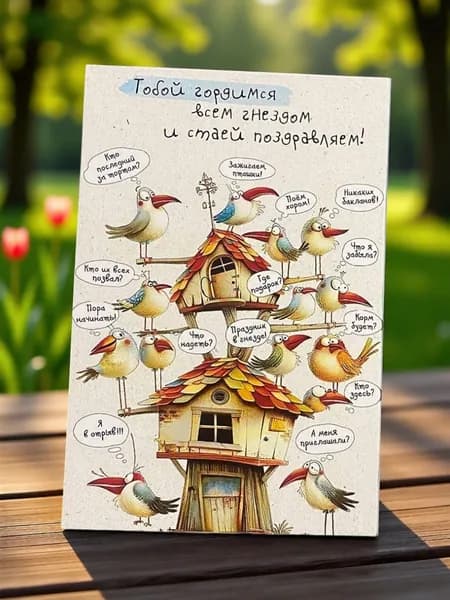 Открытка №6 "С днем рождения" 10*15