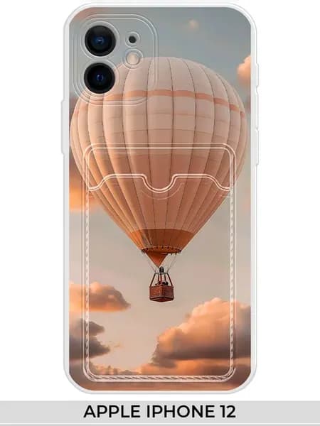 Чехол с карманом на Apple iPhone 12 воздушный шар