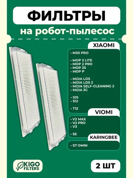 Фильтры на робот-пылесос Viomi V3, V2 Pro - 2 шт