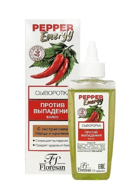 Сыворотка против выпадения волос с экстрактами перца и крапи…