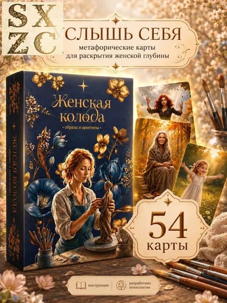Метафорические ассоциативные карты "Женская колода" 54 шт МАК карты универсальные для женщин