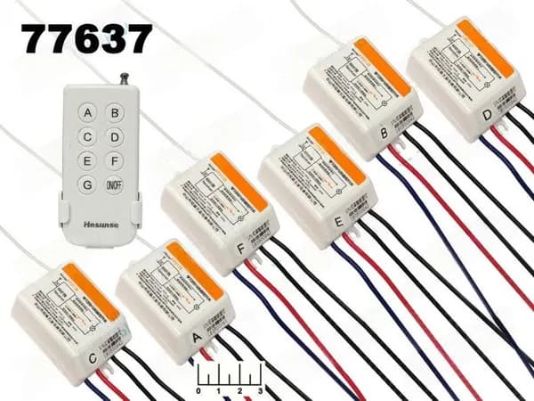 Модуль 6 канального дистанционного управления 220V 8A Y-F211B1N6