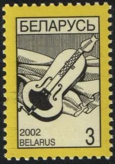 Беларусь 2002 Белорусские мотивы, марка Лютня - музыкальный инструмент (MNH)