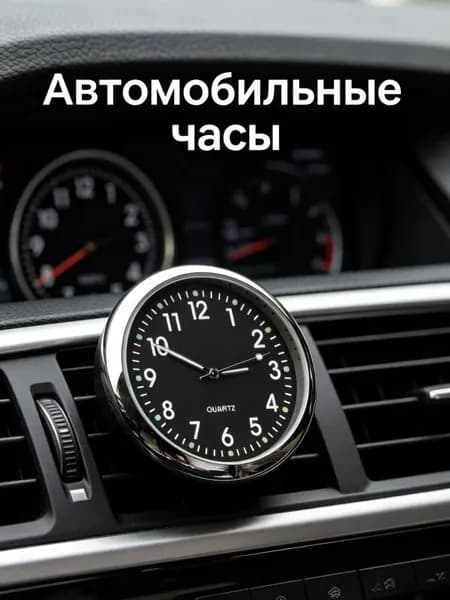 Настенные часы 4 см х 4 см бесшумный механизм черный