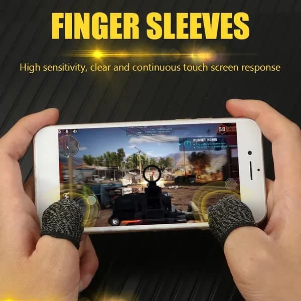 Игровые напальчники для смартфона, чёрные, 18-игольчатые, высокая чувствительность