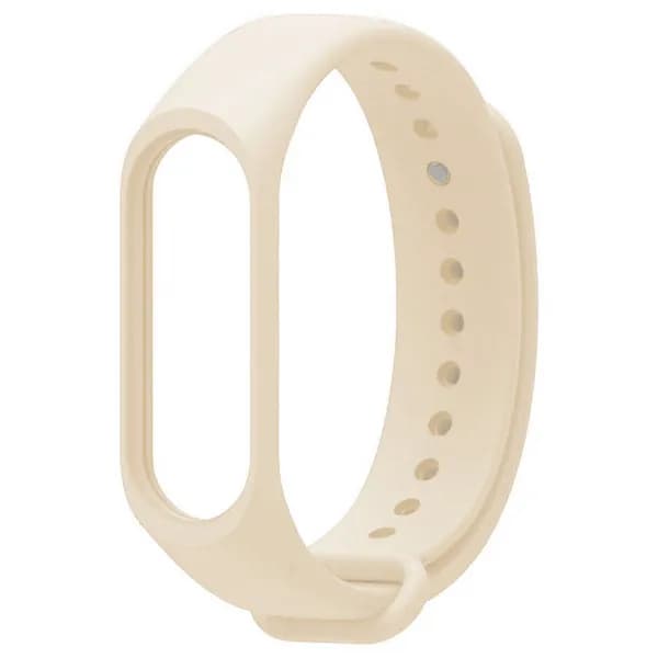 Силиконовый ремешок для Xiaomi mi band 5 кремовый