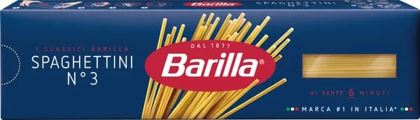 Макароны BARILLA Spaghettini n.3 из твердых сортов пшеницы группа А высший сорт, 450г