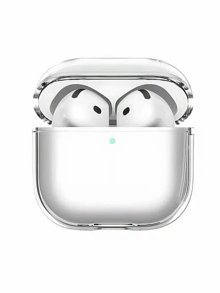 Чехол для наушников AirPods 4 ( 2024 ) силиконовый, прозрачный