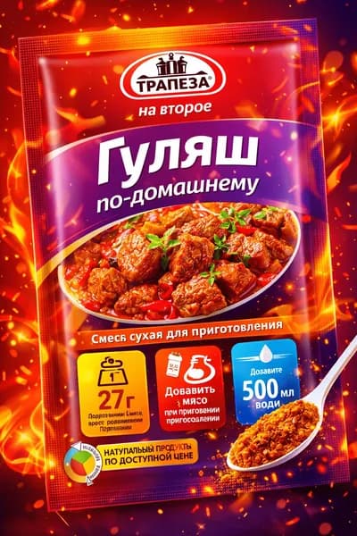 Смесь сухая Трапеза для приготовления гуляша по-домашнему 27 г