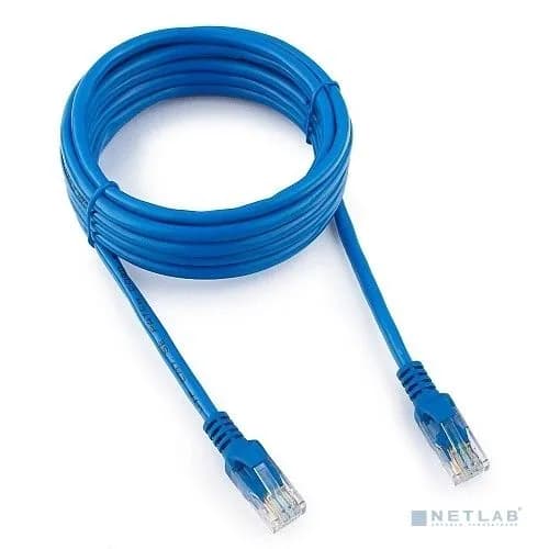 Патч-корд медный UTP PP10-3M/B кат.5, 3м, литой, многожильный (синий) (PP10-3M/B)