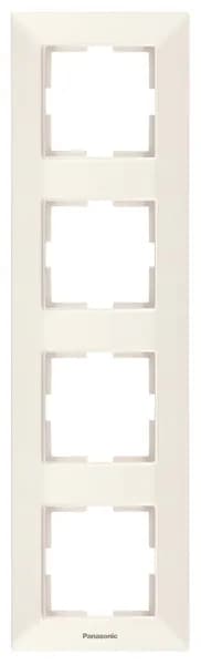 Рамка Panasonic Arkedia Slim (WNTF08142BG-RU) 4x вертикальный монтаж пластик бежевый