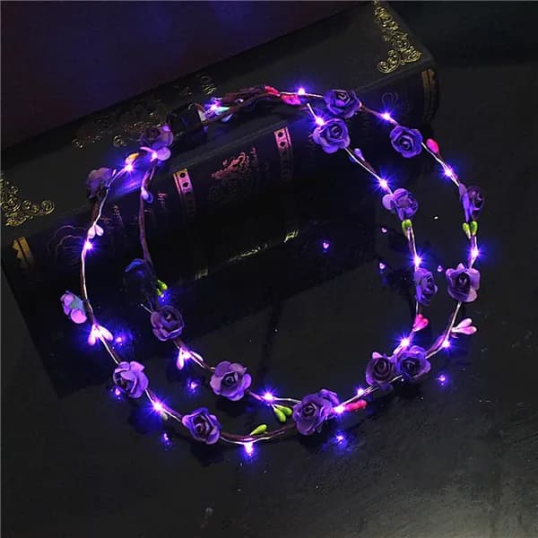 LED Светящийся венок для волос пляжный аксессуар для отпуска