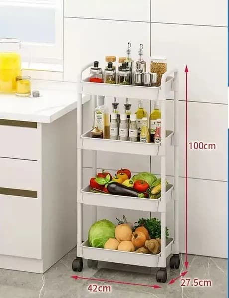 Этажерка, 4 секц., Пластикх100 см