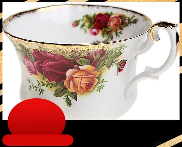 Чайная пара "Розы старой Англии", Фарфор, Royal Albert, Великобритания, вторая половина 20 века.