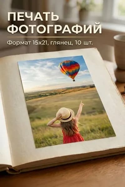 Печать фотографий 15х21, глянцевые, 10 шт.