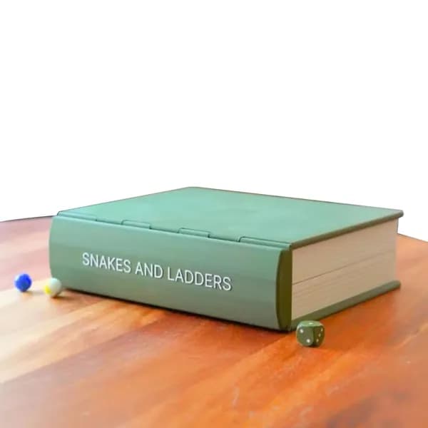Настольная игра Змеи и лестницы в виде книги с 3D-лабиринтом для шариков