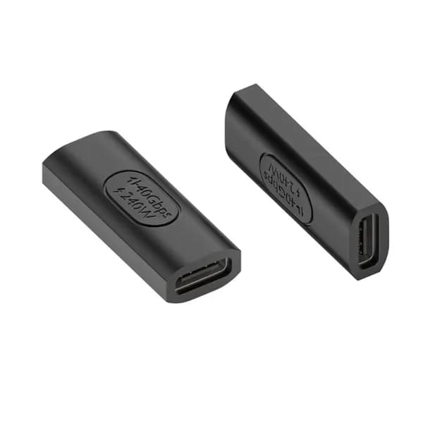 (1 шт.) Переходник Type C 240W 40Gbps - Type C female to Type C female, прямой