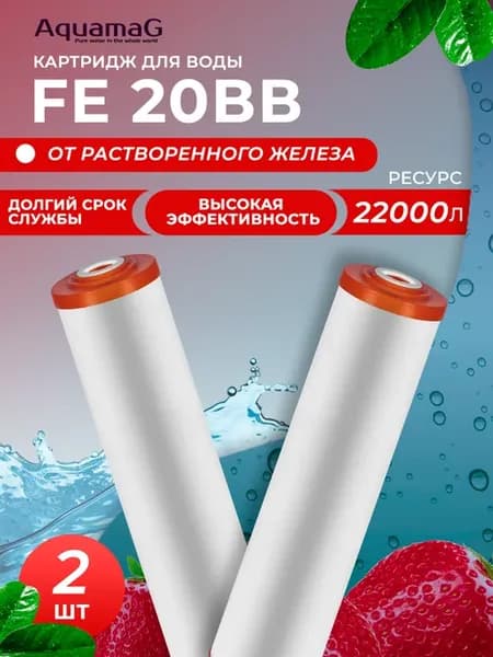 Картридж для фильтра воды обезжелезивающий FE 20 BB 2 шт