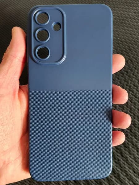 Чехол пупырчатый на Samsung A16 матовый синий