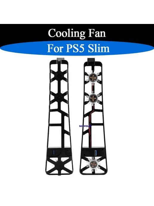 Вентилятор охлаждения для PS5 Slim с LED подсветкой Ч