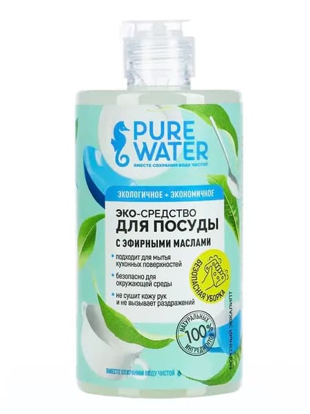 Pure Water Средство для мытья посуды с эфирным маслом эвкалипта 450 мл
