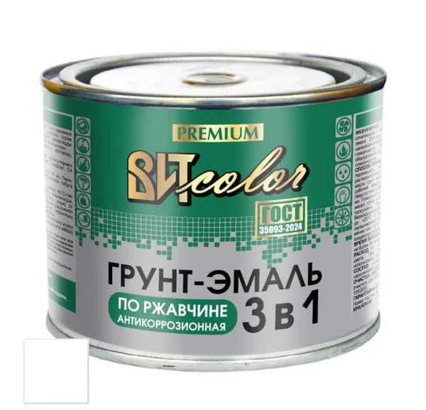 Грунт-эмаль по ржавчине 3в1 ВИТcolor белая 0,4 кг