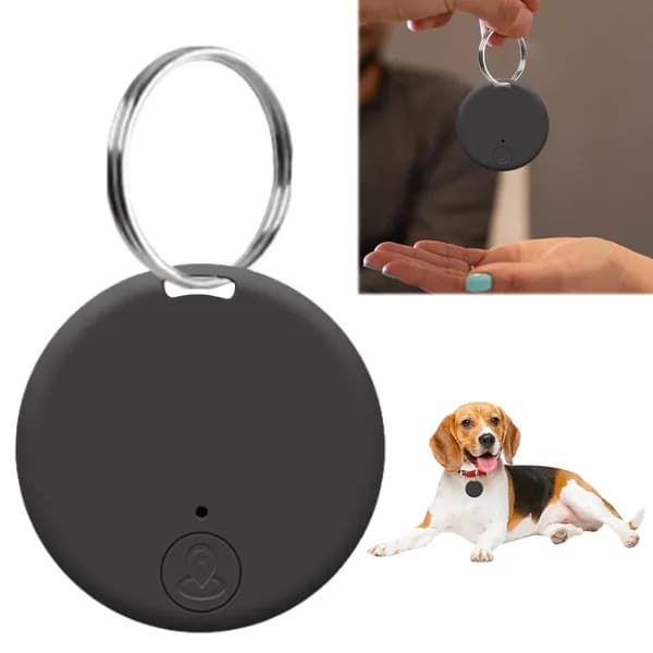 Круглый Bluetooth-трекер для поиска вещей и предотвращения потери с функцией двустороннего оповещения, дистанционной съёмки и геолокации