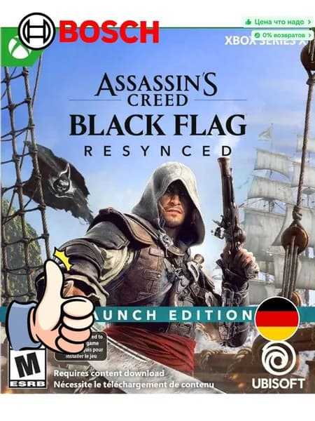 Игра Игра для (xBox X) Assassin's Creed Black Flag Resynced (Launch Edition) (Xbox, Русские субтитры)