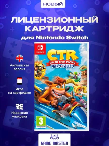 Игра Crash Team Racing Nitro-Fueled (Nintendo Switch, Английская версия)