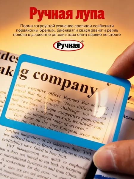 Лупа 3-кратная, диаметр: 83 мм