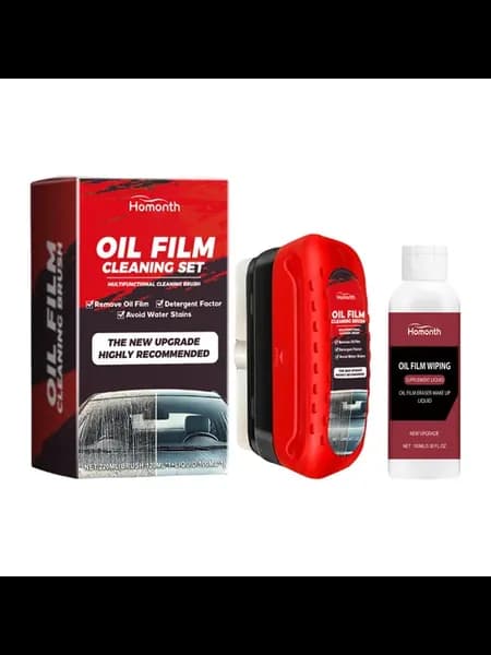 Комплект для очистки стекол авто с refill масло и щёткой