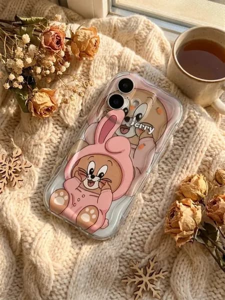 Чехол на iPhone 16 с принтом Джерри прозрачный