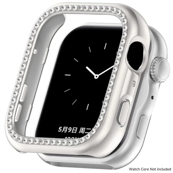 Пластиковый корпус часов для Huawei Watch Fit 5, полуоболочечный защитный чехол, украшение из алмаза