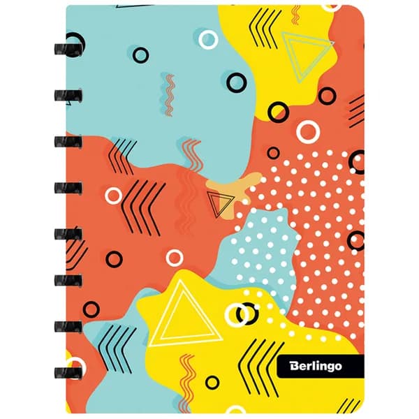 Бизнес тетрадь А5+, 80л., Berlingo "Memphis", клетка, на кольцах, с возм. замены блока