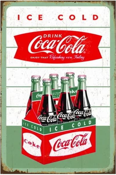 Металлическая табличка Coca-Cola, винтажный декор, Coca Cola Ice Cold Red Hot Girl, для пабов, ресторанов, кафе, клубов, мужской берлоги, настенный декор.
