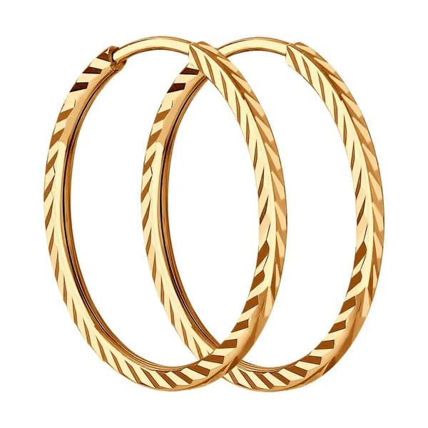 Diamant, Серьги из золота, 31-124-03090-1, конго, украшение из красного золота 375 пробы, кольца