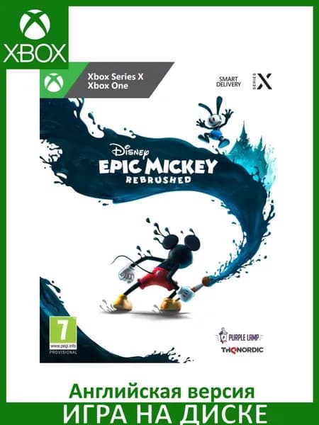 Игра Disney Epic Mickey: Rebrushed Xbox One, Series X Диск на Xbox Английская версия