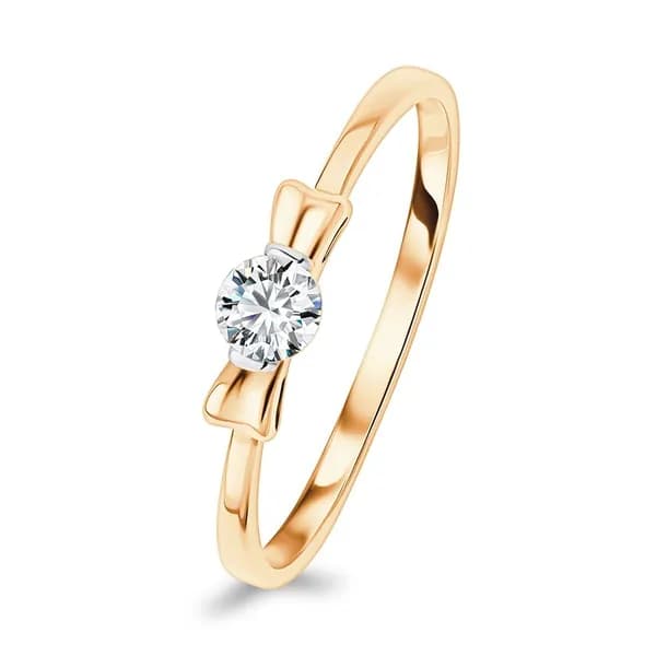 Кольцо золотое женское с фианитом 375 пробы 585GOLD