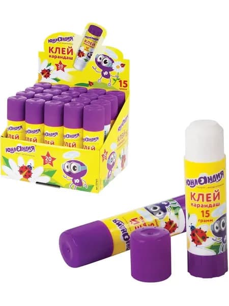 Клей-карандаш 15 г Юнландия ЮНЛАНДИК И БОЖЬЯ КОРОВКА, улучшенный, 227611