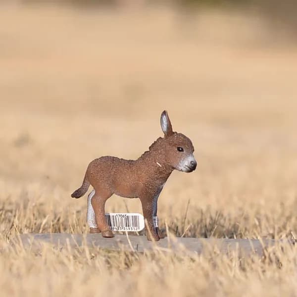 Фигурка ослёнка Schleich, коричневый, 7 см, реалистичная модель фермерского животного