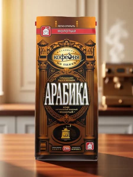 Московская кофейня на паяхъ Арабика кофе молотый, 250 г