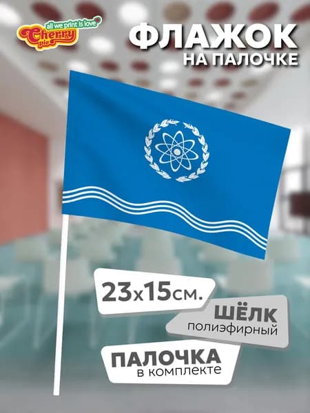 Флаг 23x15 на палочке Обнинск (Калужская область)