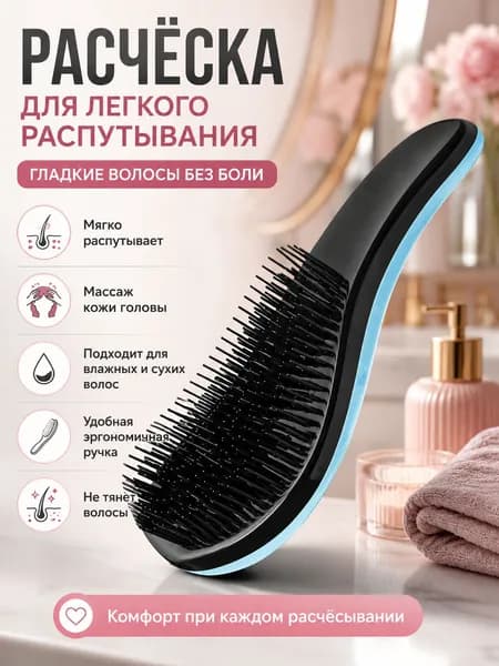 Расчёска для лёгкого распутывания волос без боли, массажная щётка для мокрых и сухих волос