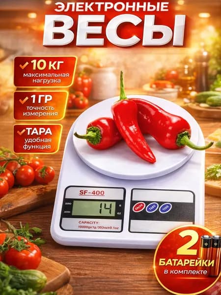 Кухонные весы, белый