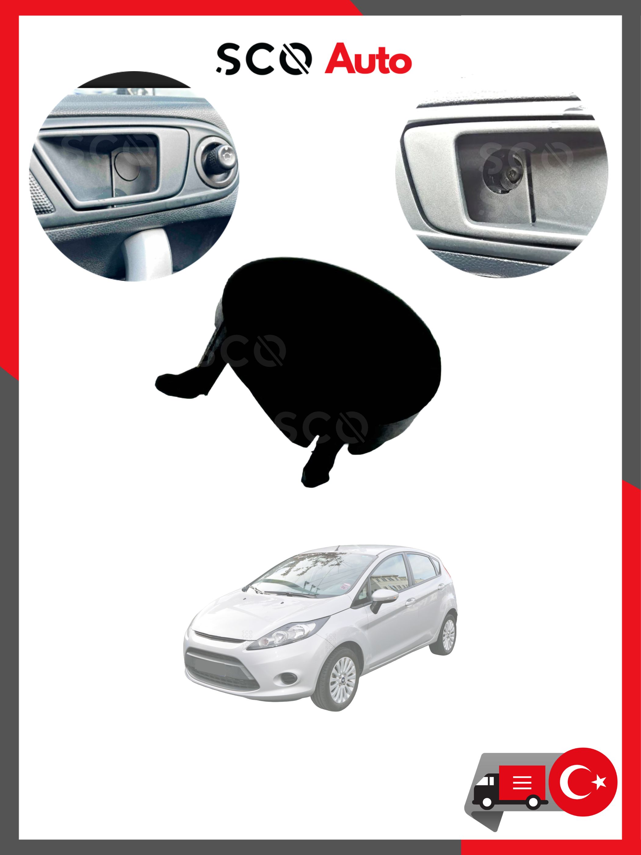 Заглушка винта дверной ручки (колпачок) Ford Fiesta (Форд Фиеста) 2008-2017 8A61237W10AB