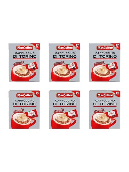 MacCoffee Напиток кофейный Cappuccino di Torino с шоколадной крошкой 5 саше, 128 г, 6 шт
